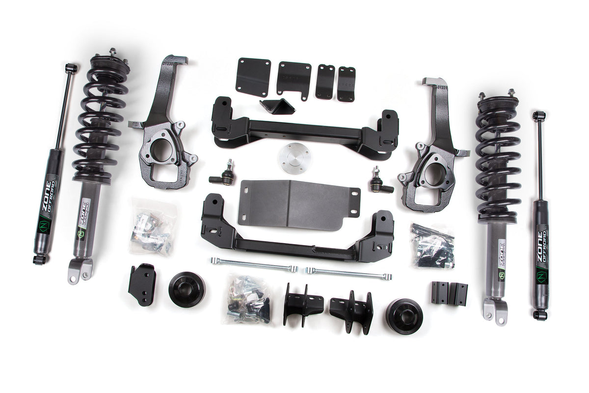 Zone Offroad 13-18 Ram 1500 4WD 4in Lift Kit / 2in Rear Lift / Spacer - Nitro Loaded Struts & Shocks - ZOND42LN