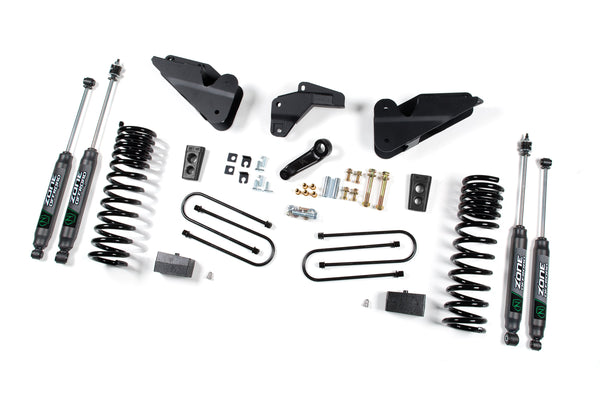 Zone Offroad 13-18 Ram 3500 4.5in Lift System - Front Coils, 2in Rear Block - Fox 2.0 Shocks - ZOND135F