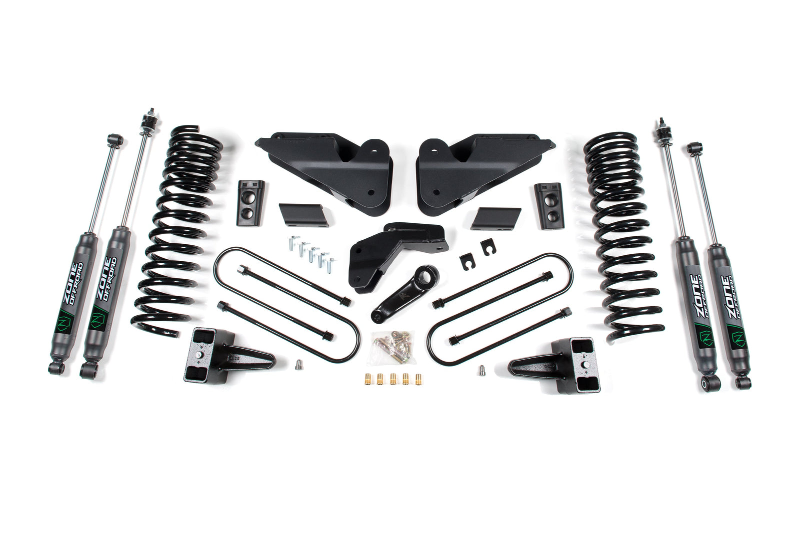 Zone Offroad 25-26 Ram 3500 (Dsl) 4in Radius Arm Drop Lift Kit - w/ Overload - Nitro Shocks - ZOND171N