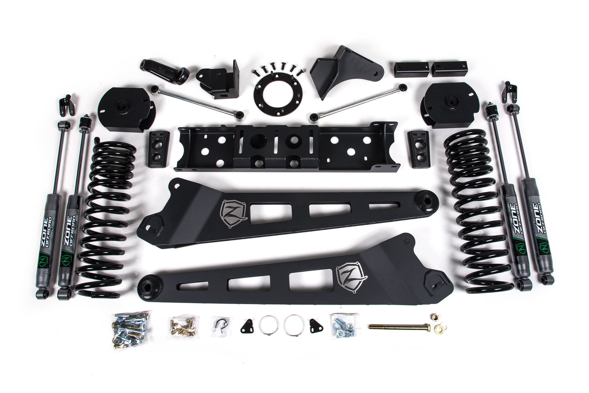 Zone Offroad 25-26 Ram 2500 4WD Diesel 4in Radius Arm Suspension Lift w/ Nitro Shocks - ZOND154N
