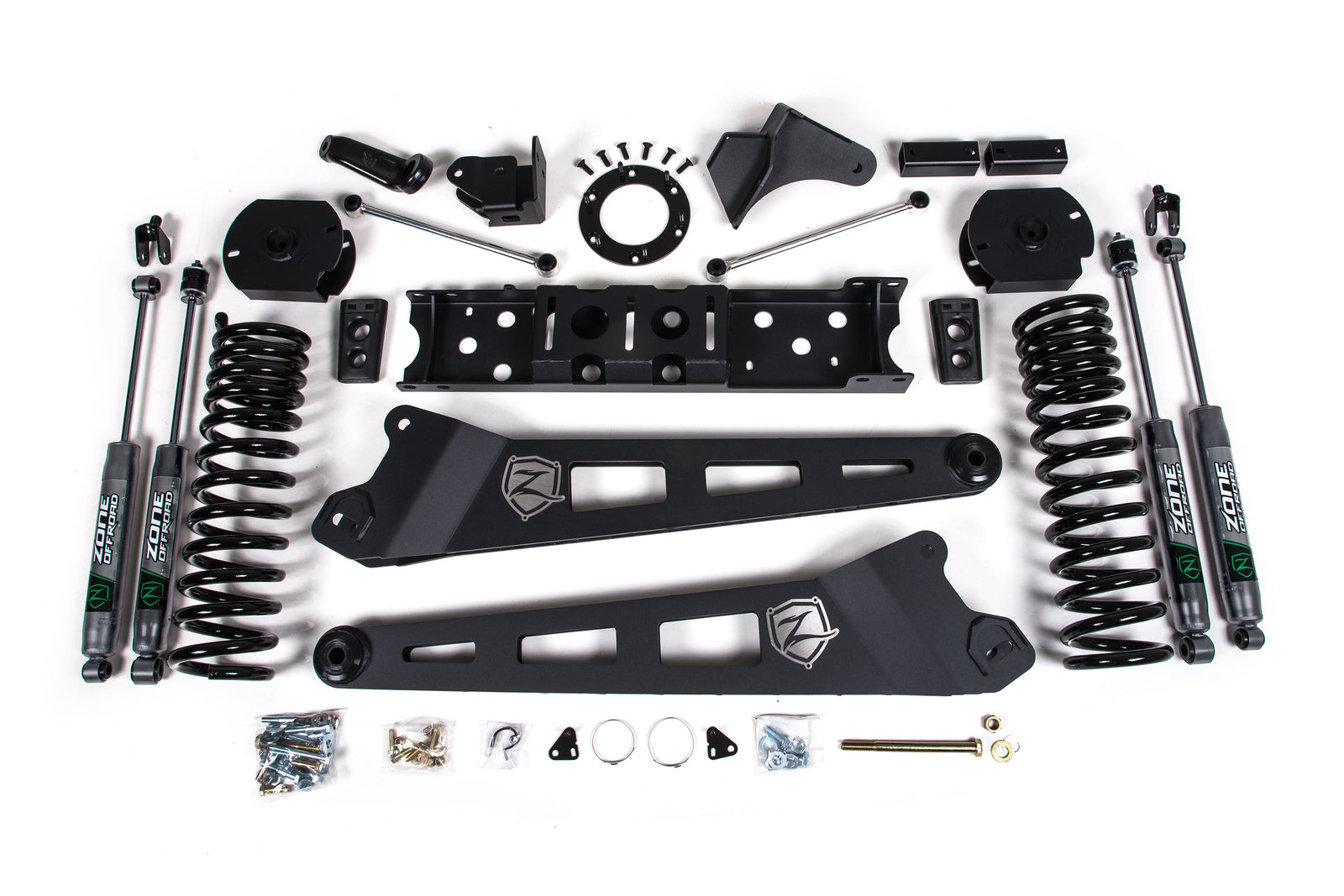 Zone Offroad 25-26 Ram 2500 4WD Diesel 4in Radius Arm Suspension Lift w/ Nitro Shocks - ZOND154N