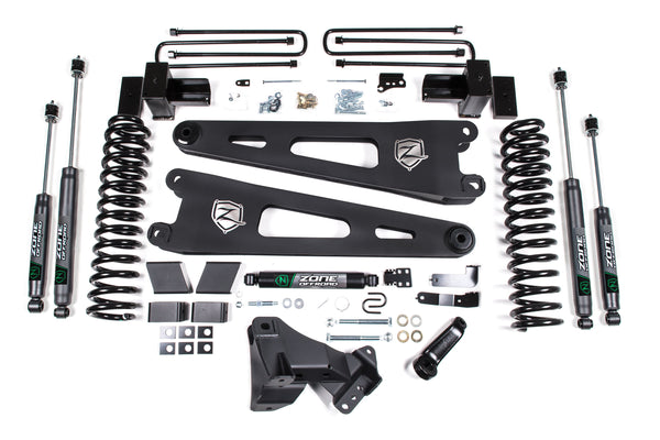 Zone Offroad 17-19 Ford F250/F350 4in Radius Arm Suspension Lift Kit, Diesel, Fox Adv Shocks - ZONF108F