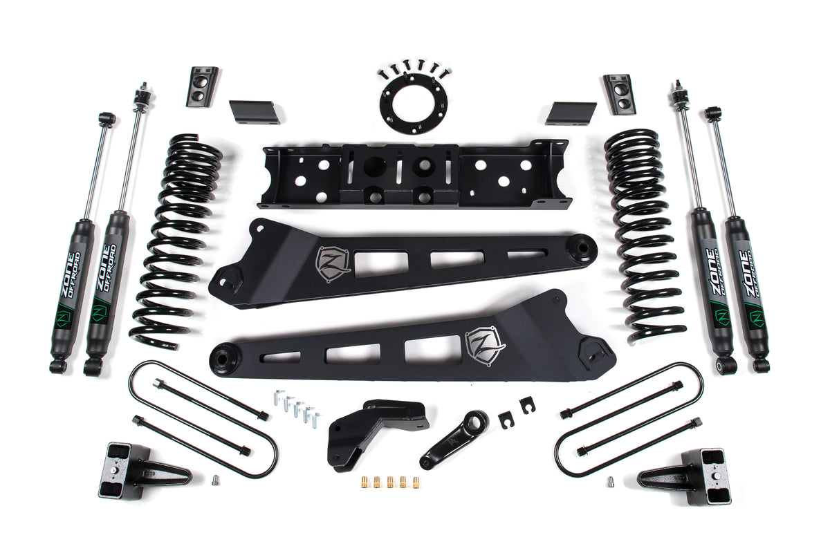 Zone Offroad 19-24 Ram 3500 6.5in Radius Arm - w/ Overload - 6-Bolt T-Case - Nitro Shocks - ZOND114N