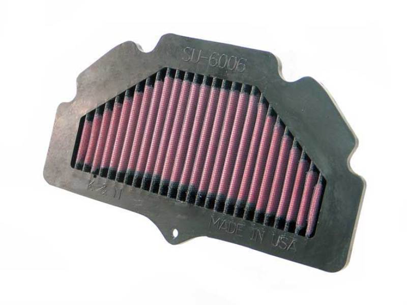 K&N 06-11 Suzuki GSR600 / 11-13 GSR750 Replacement Air Filter - SU-6006 for 2015-2020 Suzuki GSX-S750 - front view
