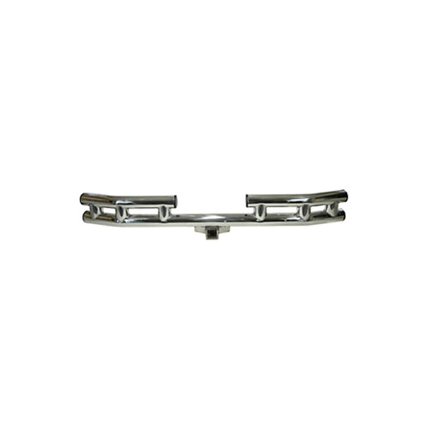 Rugged Ridge 3-In Rear Tube Bumper SS 55-06 CJ / Jeep Wrangler - 11522.01 for 1959-1983 Jeep CJ5 - front view