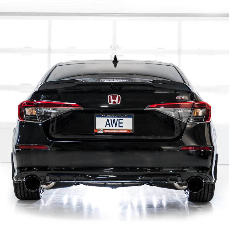 AWE Tuning 22+ Honda Civic Si/Acura Integra Track Edition Catback Exhaust - Dual Diamond Black Tips - 3020-33331