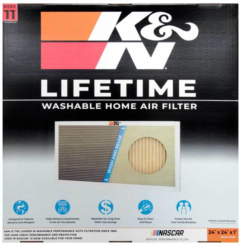 K&N HVAC Filter - 24 x 24 x 1 - HVC-12424