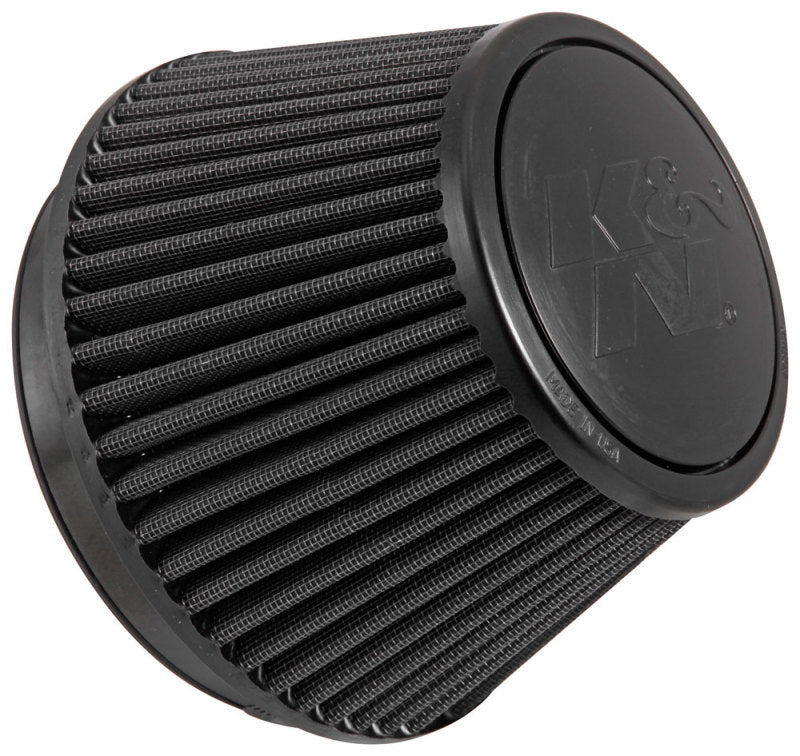 K&amp;N Universal Rubber Filter Round Tapered 6in Flange ID x 7.5in Base OD x 5.25in Top OD x 6.75in H - RU-3106HBK