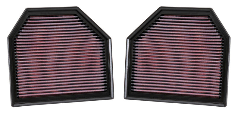 K&N Replacement Air Filter for 11-14 BMW M5/M6 4.4L V8 / 2015 M4/M3 3.0L I6  (2 per box) - 33-2488