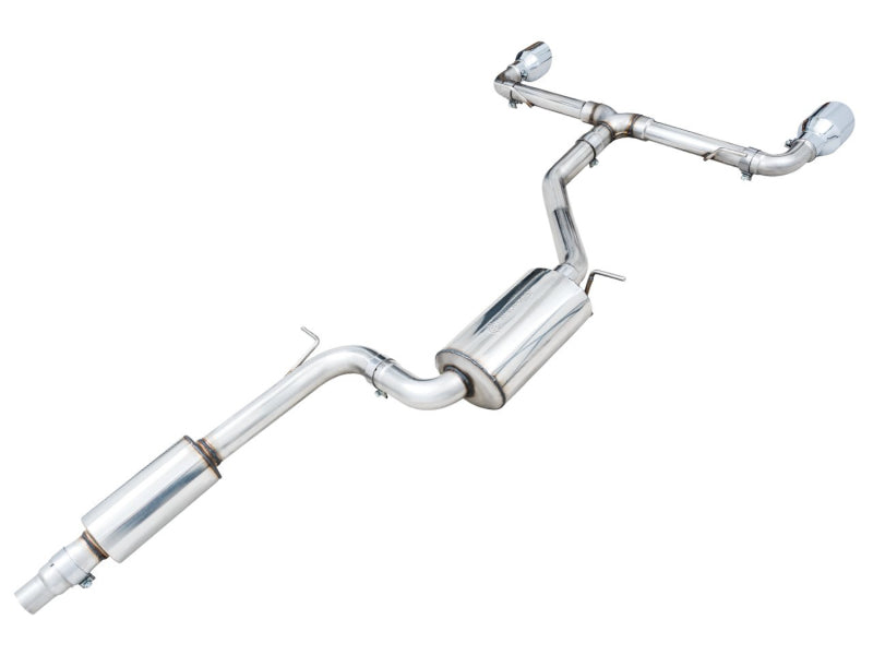 AWE 2022 VW GTI MK8 Touring Edition Exhaust - Chrome Silver Tips - 3015-32658