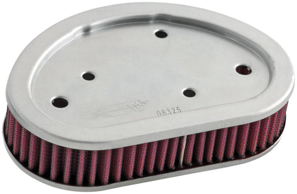 K&N 08-09 Harley Replacement Air Filter - HD-9608 for 2008-2014 Harley Davidson FXDC Super Glide Custom - front view