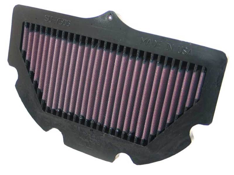 K&N 06-09 Suzuki GSXR600/750 Replacement Air Filter - SU-7506 for 2006-2010 Suzuki GSX-R600 - front view
