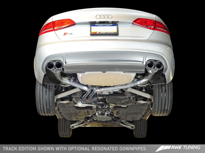 AWE Tuning Audi B8 / B8.5 S4 3.0T Track Edition Exhaust - Diamond Black Tips (90mm) - 3020-43020