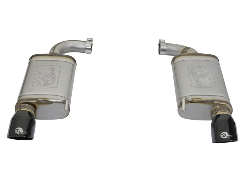 aFe MACHForce XP 2.5in 409 Stainless Axle Back Exhaust w/ Black Tips 15-17 Ford Mustang I4-2.3L (t) - 49-43085-B