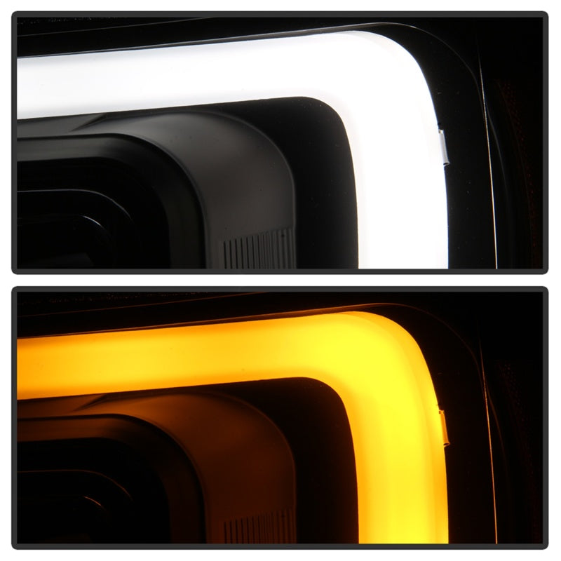 Spyder 07-14 Chevy Suburban/Tahoe V2 Projector Headlights LED Turn Sig Black PRO-YD-CSUB07V3-SB-BK - 5086242