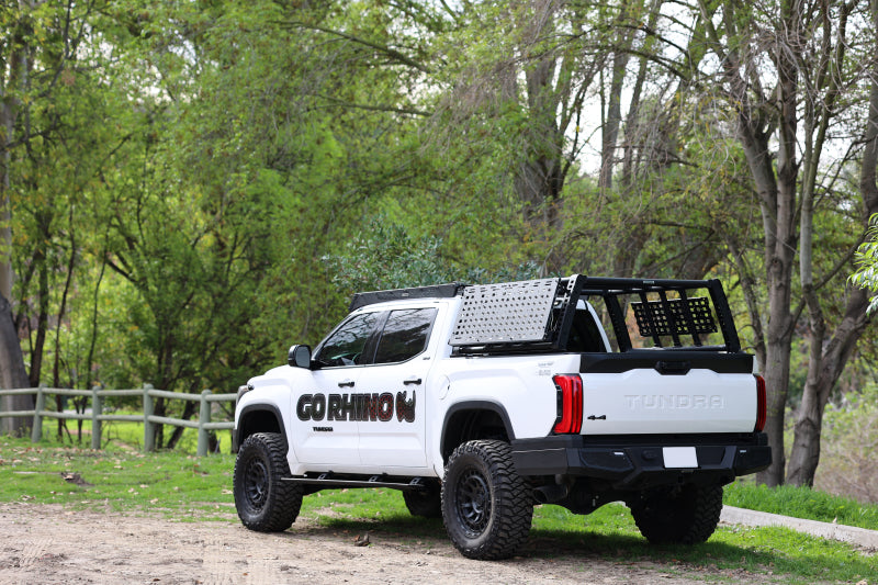 Go Rhino 22+ Toyota Tundra CrewMax Cab 4dr E-BOARD E1 Electric Running Board Kit - Tex. Blk - 20443587PC