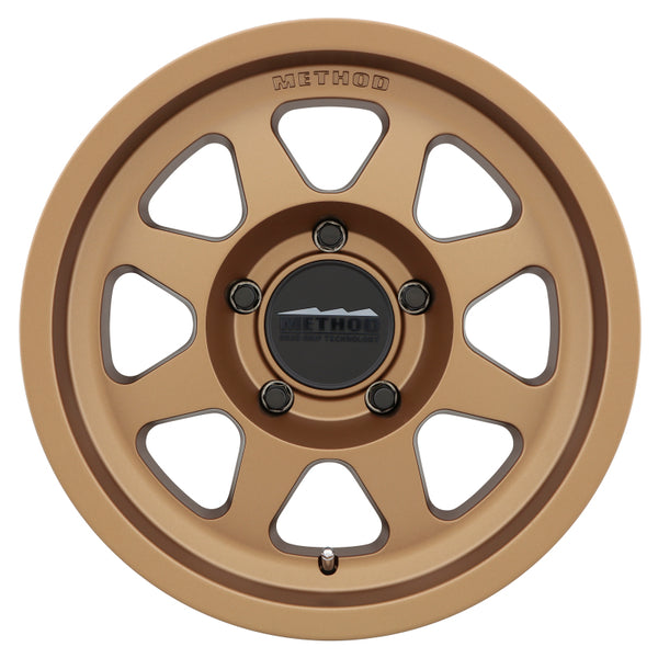 Method MR701 17x7.5 +30mm Offset 5x4.5 73mm CB Method Bronze Wheel - MR70177512930 by Method Wheels - front view