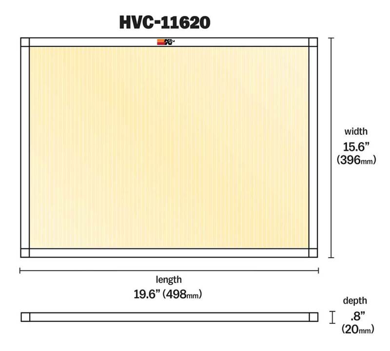 K&N HVAC Filter - 16 x 20 x 1 - HVC-11620