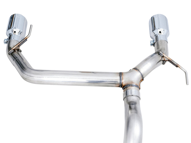 AWE Tuning 2021+ Ford Bronco 0FG Dual Rear Exit Exhaust w/Chrome Silver Tips &amp; Bash Guard - 3015-32456