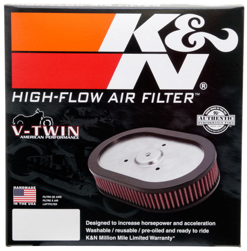 K&N 10-12 Harley Davidson FLHXSE/FLSTSE / 11-12 FLHTCUSE / 11 FLTRUSE Replacement Air Filter - HD-0910
