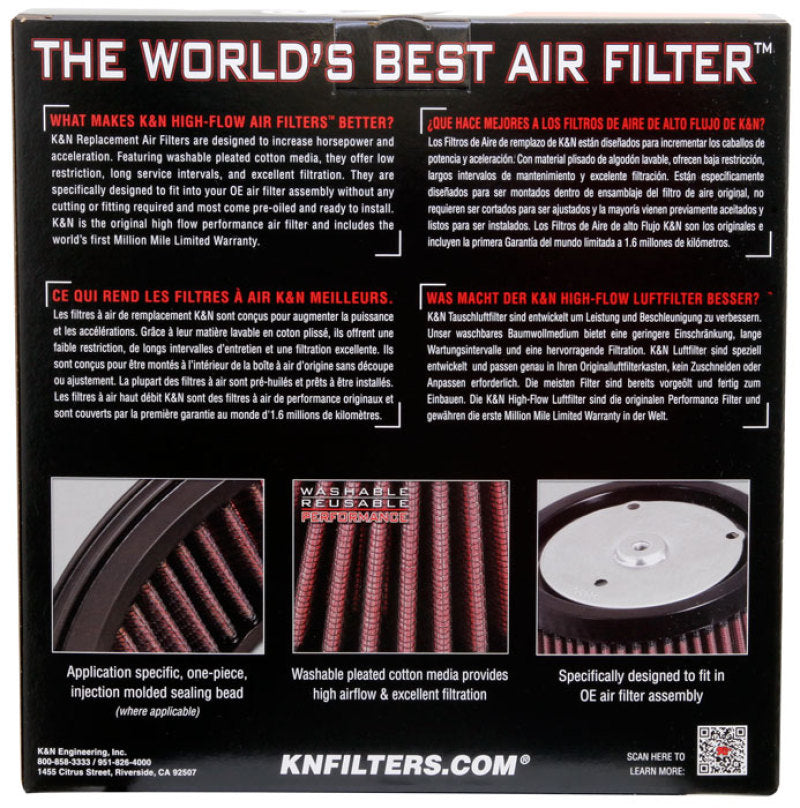 K&N 02-09 Harley Davidson VRSCA V-Rod Replacement Air Filter - HD-1102