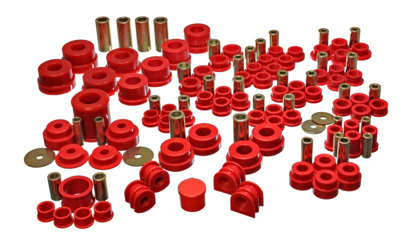 Energy Suspension 02-09 Nissan 350Z / 03-07 Infiniti G35 Coupe Red Hyper-Flex Master Bushing Set - 7.18108R for 2003-2007 INF