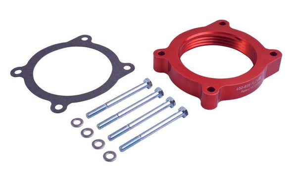 Airaid 11-14 Ford Mustang / 11-13 F-150 5.0L V8 PowerAid TB Spacer - 450-638 for 2011-2026 Ford Mustang - front view