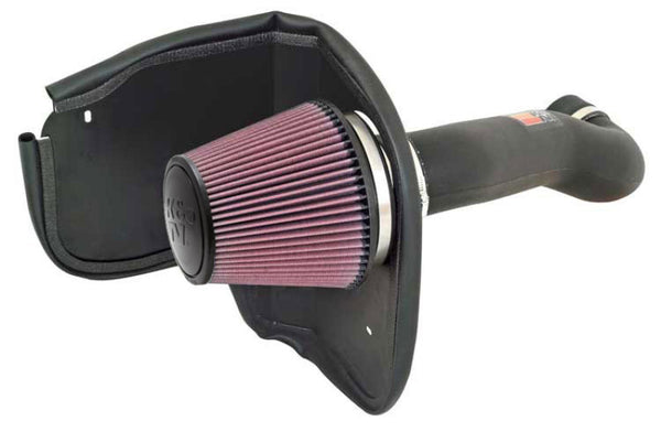 K&N 06-10 Jeep Grand Cherokee 6.1L V8 Performance Intake Kit - 57-1555 for 2006-2010 Jeep Grand Cherokee - front view
