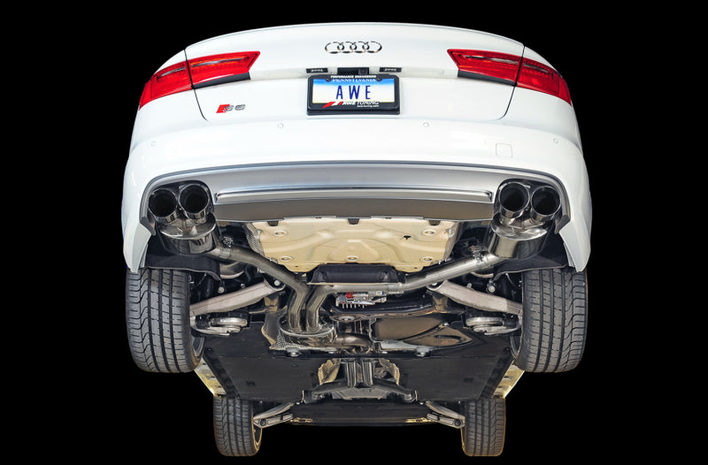 AWE Tuning Audi C7 / C7.5 S6 4.0T Touring Edition Exhaust - Diamond Black Tips - 3015-43010