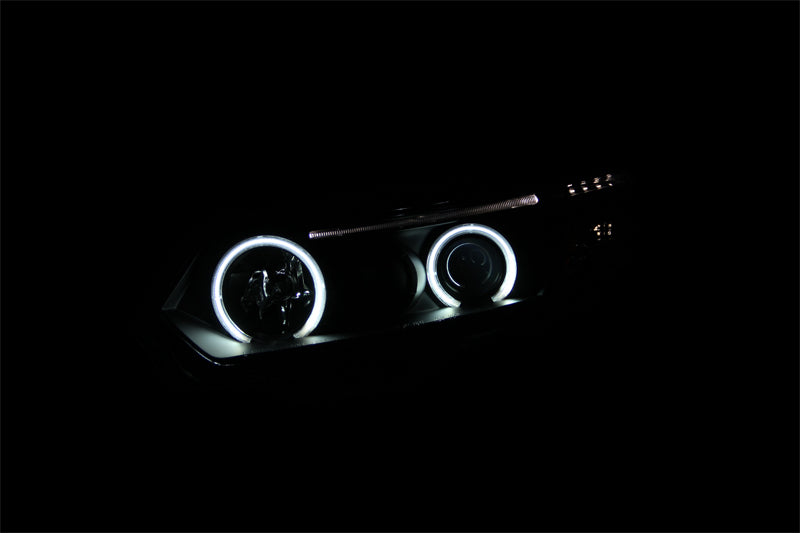 ANZO 2006-2011 Honda Civic Projector Headlights w/ Halo Black (CCFL) - 121062