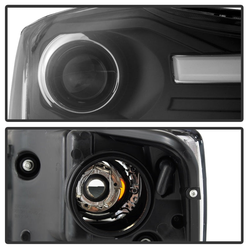 Spyder 04-15 Nissan Titan / 04-07 Nissan Armada V2 Projector Headlights - Black PRO-YD-NTI04-DRL-BK - 5085504