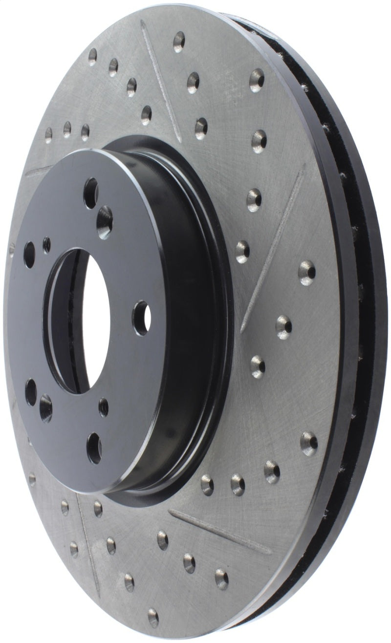 StopTech 06-08 Civic GX / 02-04 CR-V / 98-02 Honda Accord V6 / 03-07 Accord 4 cyl/V6 MT Slotted & D - 127.40036L