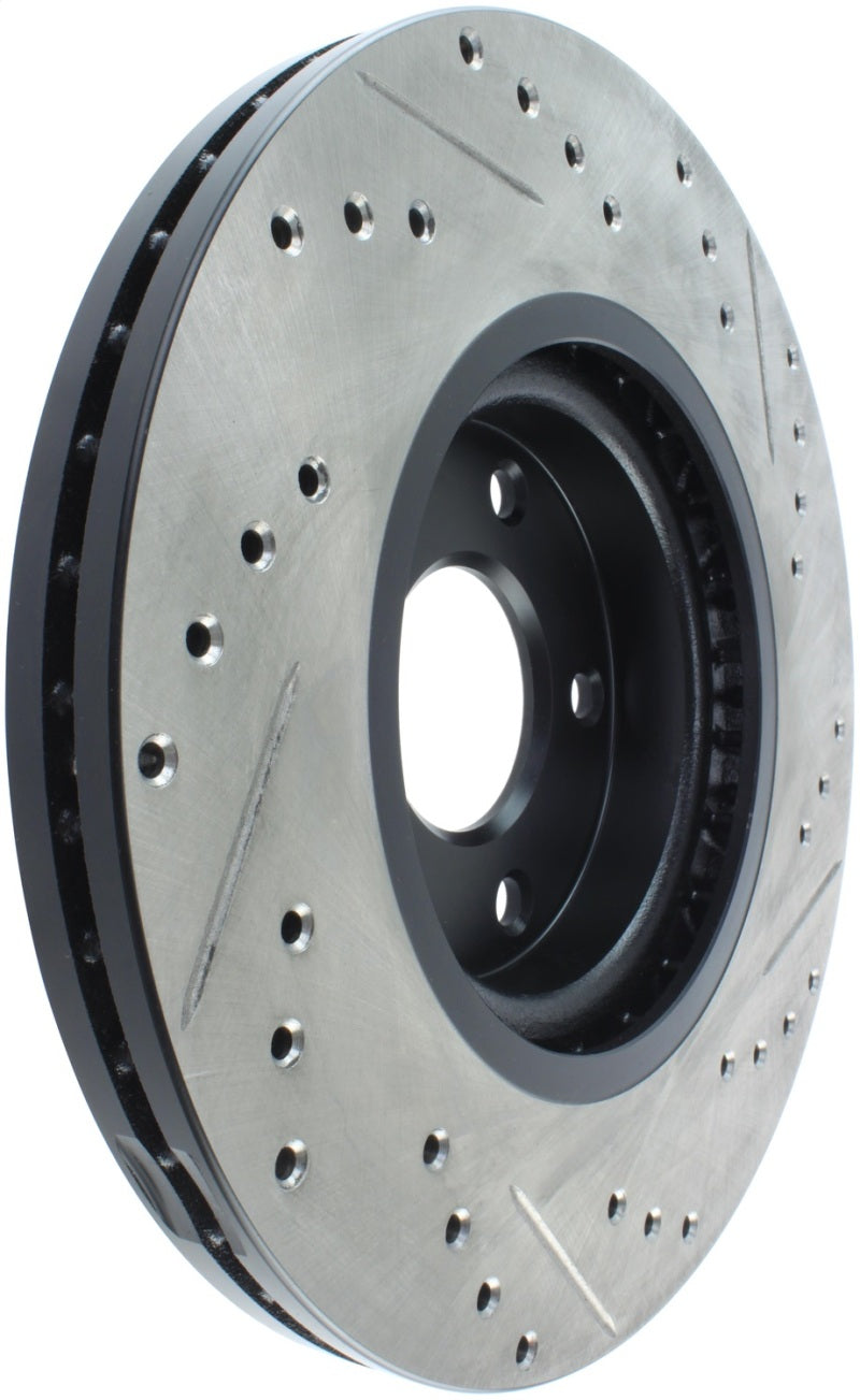StopTech 06-07 350Z / 05-07 G35 exp Sport/ 06-07 G35X SportStop Slotted &amp; Drilled Front Right Rotor - 127.42080R