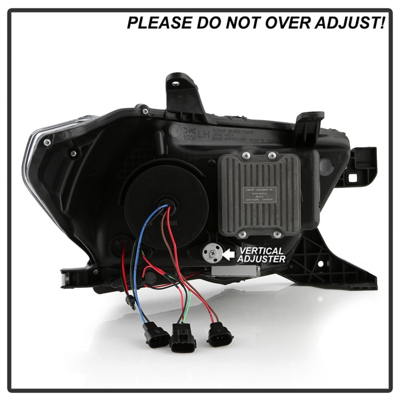 Spyder 16-20 Toyota Tacoma Halogen Model Only High-Power LED Headlights - Black PRO-YD-TT16HALAP-BK - 5088376