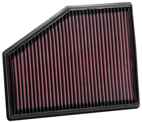 K&N 15-18 BMW 740I L4-3.0L F/I Replacement Drop In Air Filter - 33-3079 for 2015-2023 BMW 7 Series - front view