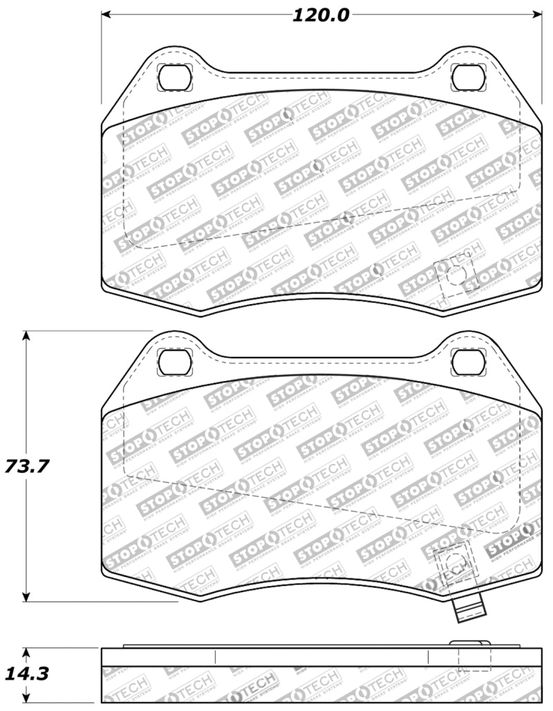 StopTech Performance 02-07 350z/G35 w/ Brembo Front Brake Pads - 309.09600