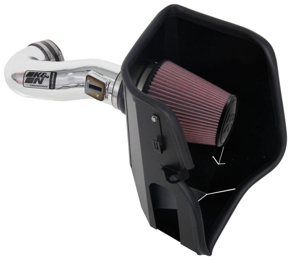 K&N 2019 Chevy Silverado / GMC Sierra 1500 V8-5.3/6.2L Performance Air Intake Kit - 77-3110KP for 2019-2026 Chevrolet Silvera