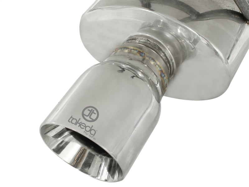 aFe Takeda Exhaust 2.5in Dia 304SS Axle-Back w/Polished Tip 06-11 Honda Civic EX Sedan L4 1.8L - 49-36610