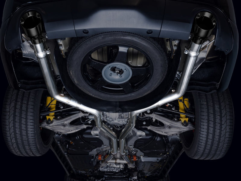 AWE Tuning 18-23 Dodge Durango SRT &amp; Hellcat Track Edition Exhaust - Diamond Black Tips - 3020-33952