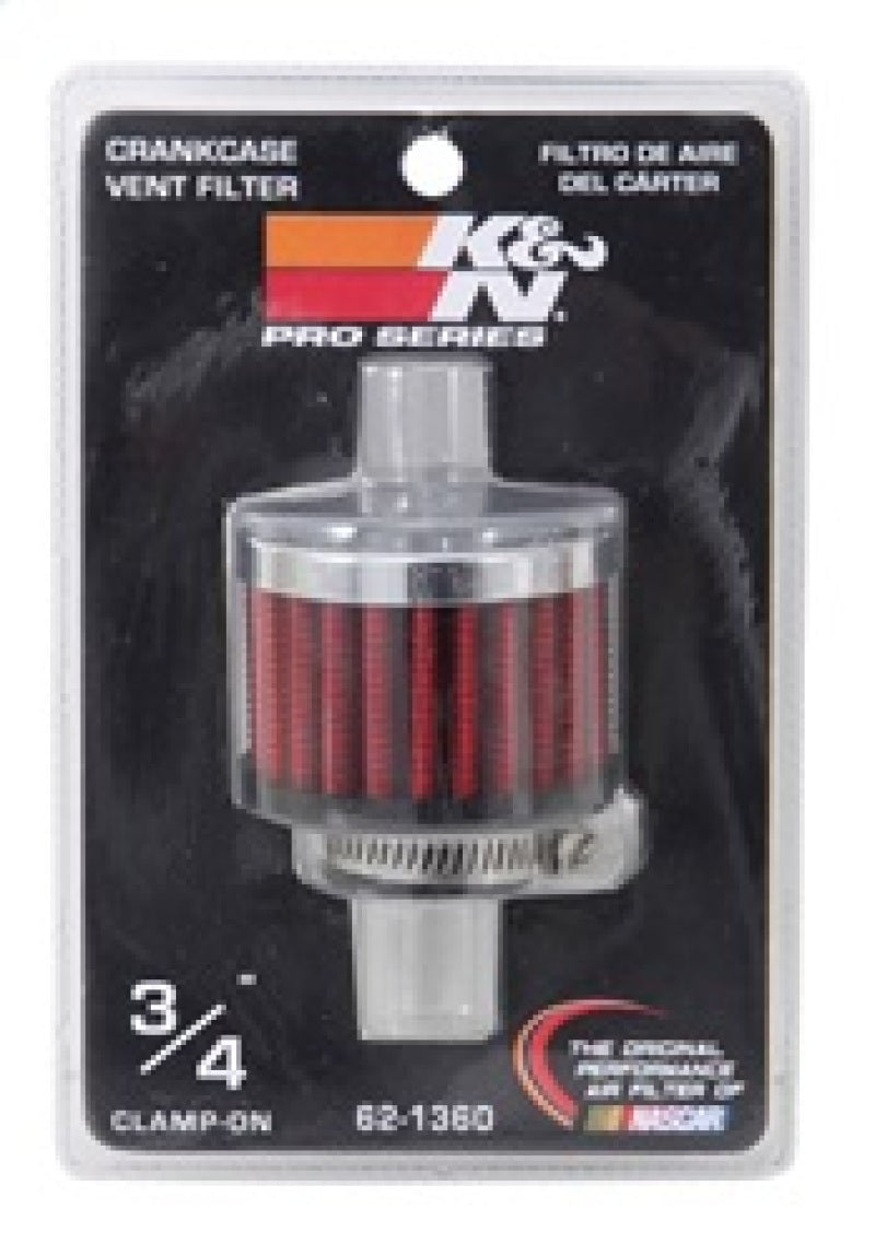 K&N 3/4 inch ID 2 inch OD 1.5 inch H Clamp On Crankcase Vent Filter - 62-1360 by K&N Engineering - alternate view
