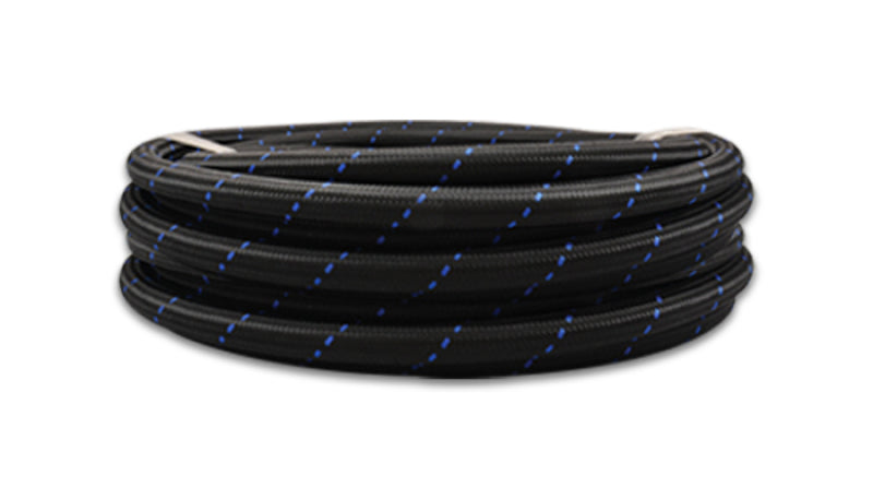 Vibrant -8 AN Two-Tone Black/Blue Nylon Braided Flex Hose (10 foot roll) - 11968B by Vibrant - front view