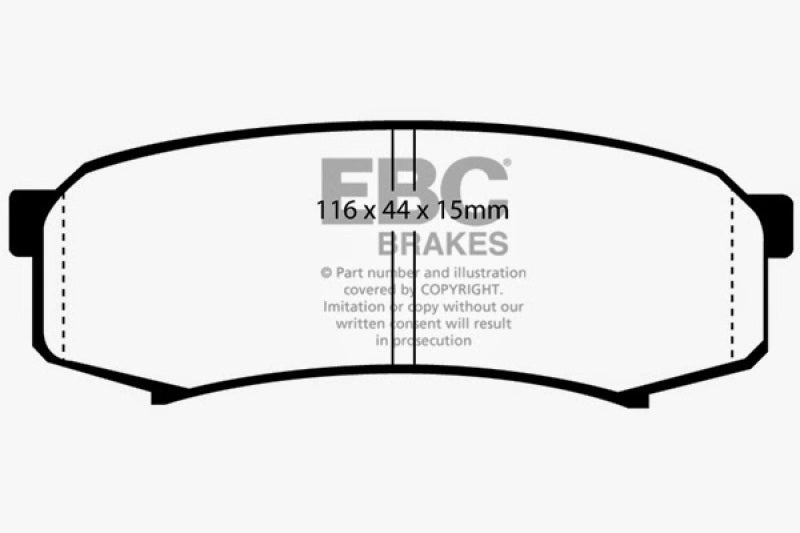 EBC 10+ Lexus GX460 4.6 Extra Duty Rear Brake Pads - ED9993