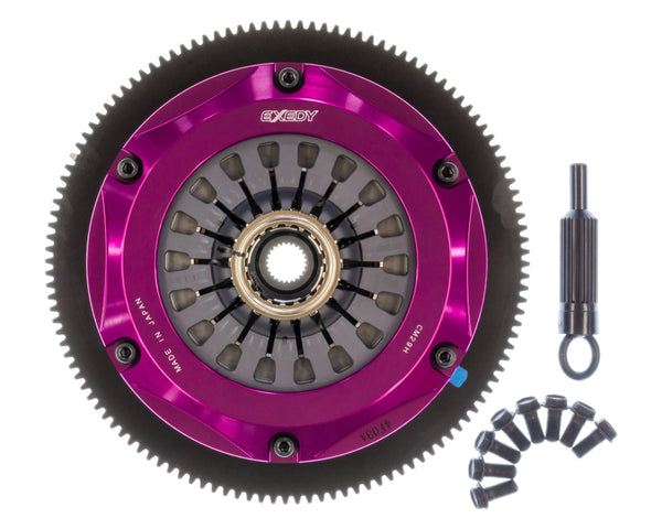 Exedy 2004-2014 Subaru Impreza WRX STI H4 Hyper Twin Cerametallic Clutch Sprung Center Disc Pull - FM022HD for 2004-2014 Suba