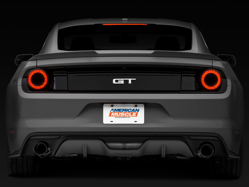 Raxiom 15-22 Ford Mustang Halo LED Tail Lights - Gloss Black Housing (Smoked Lens) - 393827