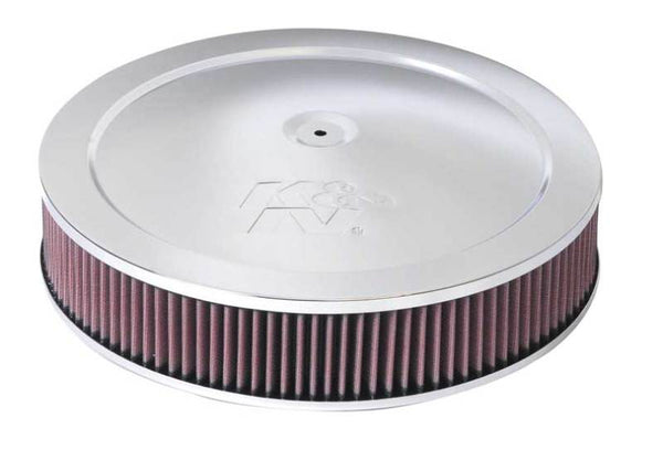 K&N 14in Red Custom Air Cleaner Assembly - 5.125in ID x 14in OD x 2.75in H x 1.25in Drop Base - 60-1280 by K&N Engineering - 