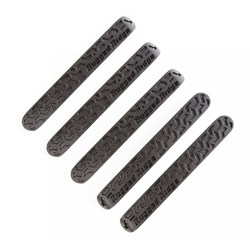 Rugged Ridge Elite Dr Hndle Inserts Black Tread 4Dr 07-18 Jeep Wrangler JK - 13311.49 for 2007-2018 Jeep Wrangler - front vie