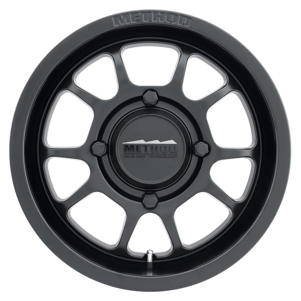 Method MR409 Bead Grip 15x8 / 4+4/0mm Offset / 4x156 / 132mm CB Matte Black Wheel - MR40958046544 by Method Wheels - front vi