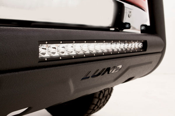 Lund 08-17 Toyota Sequoia Bull Bar w/Light & Wiring - Black - 47121209 for 2008-2022 Toyota Sequoia - front view