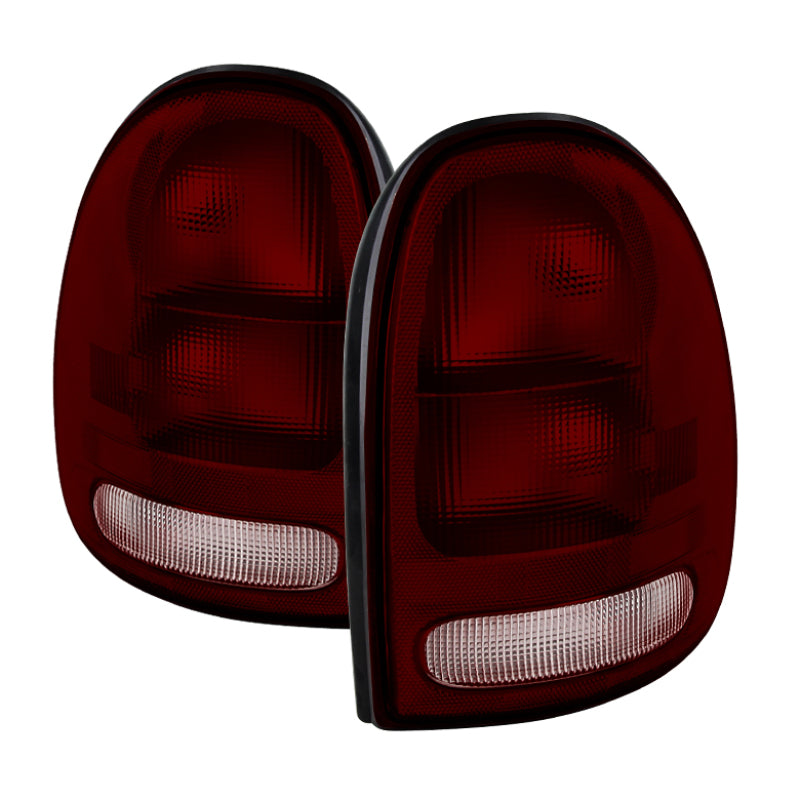 Xtune Plymouth Grand Voyager 96-00 OEM Style Tail Lights Dark Red ALT-JH-DCA96-OE-RSM - 9030949