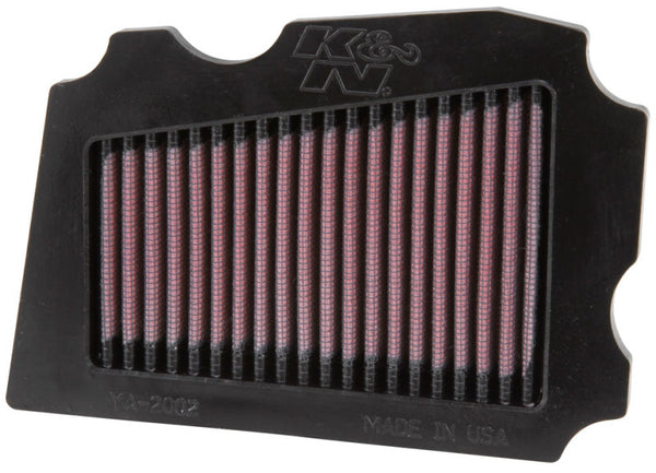 K&N 1987-2014 YAMAHA T2200 Replacement Air Filter - YA-2002 for 1987-2022 Yamaha TW200 - front view
